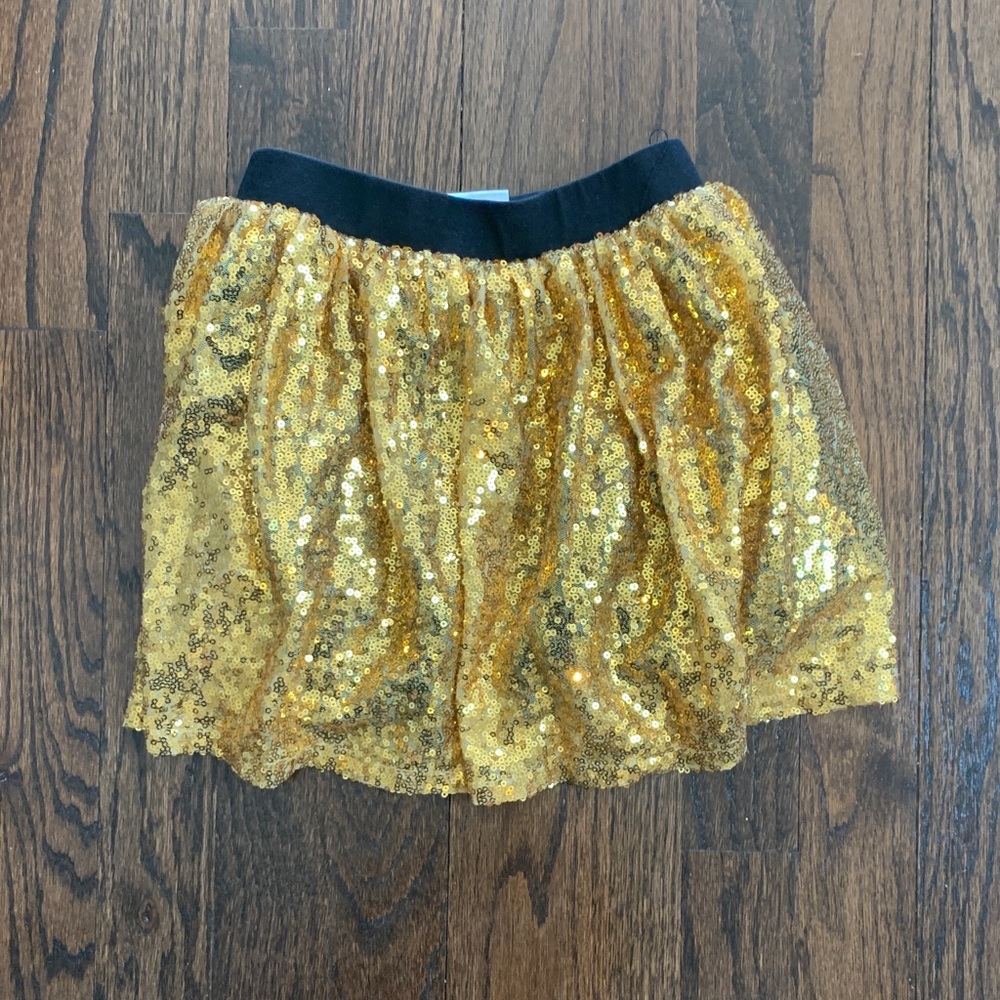 Gold Sequin Kids Skirt